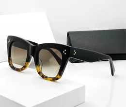 Mode populaire designer 4S004 lunettes de soleil pour femmes acétate classique deux couleurs couture lunettes été style rétro qualité supérieure anti-ultraviolet viennent avec boîte