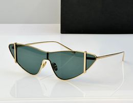 Designer de mode populaire 536 lunettes de soleil pour femmes métal rétro lunettes en forme d'oeil de chat été avant-gardiste charmant style polyvalent anti-ultraviolet livré avec étui