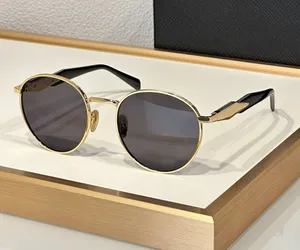 Moda popular diseñador 56Z para hombre gafas de sol para mujer gafas de sol clásicas vintage de forma redonda gafas de metal estilo versátil simple anti-ultravioleta viene con estuche
