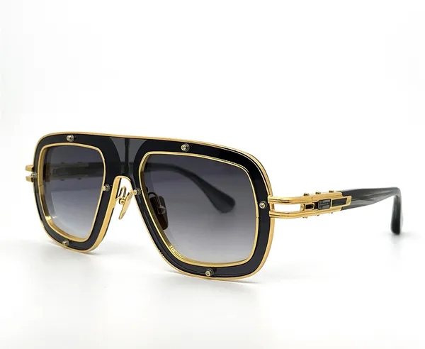 Moda popular diseñador para hombre gafas de sol para mujer marco de metal clásico vintage diseño de lente de doble capa gafas de estilo de tendencia vanguardista anti-ultravioleta vienen con estuche