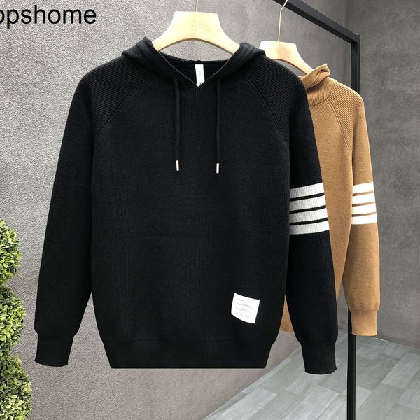 Moda PPSHOME-Popular Abrigo Sudadera con capucha Marca de moda para hombres Prendas de punto juveniles Otoño e Invierno Nuevo Top para hombres