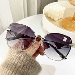 Mode Pradd cool lunettes de soleil designer 2023P's New Style pour les femmes Dual Color Gradient Large Frame Plain Face Haute Qualité À La Mode