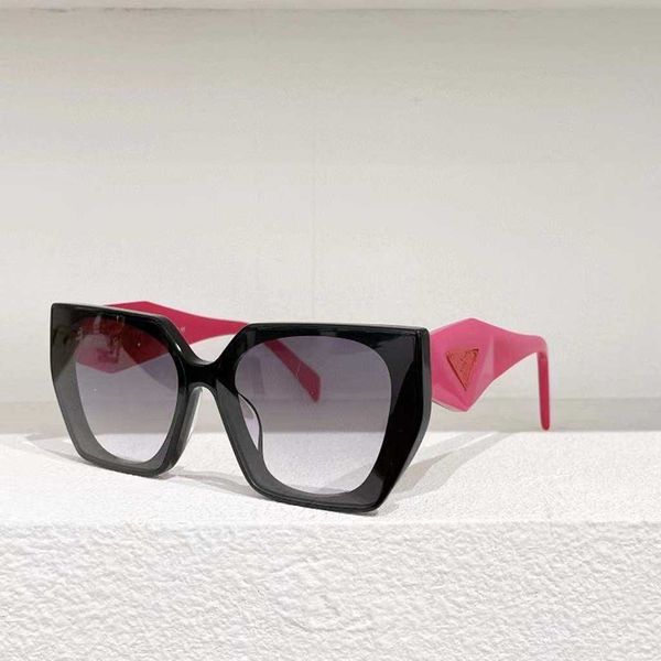 La nouvelle étoile rouge nette du créateur de lunettes de soleil Pradd de la mode Pradd avec le même type de plaque polyvalente pr82ws pour femmes de style ins coréen