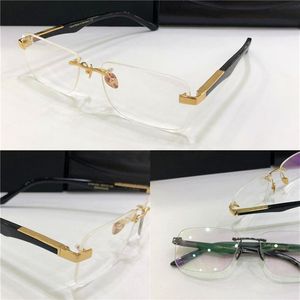 Lunettes de prescription à la mode THE ARTIS I, monture sans monture, grandes jambes, verres optiques, lentille claire, style business simple pour hommes 224t