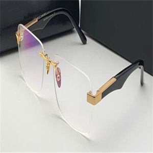 Modieuze bril op sterkte THE ARTIST I randloos montuur met heldere benen optische bril transparante lens eenvoudige zakelijke stijl voor m268O