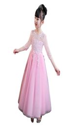 Robe de princesse de mode filles style d'été enfants 039s jupe de mariage costumes de performance pour enfants longs 280316278423975932