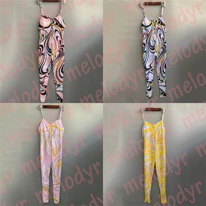 Mode print jumpsuit badmode zomer dames slinger een stuk zwempak sexy backless jumpsuit met pad