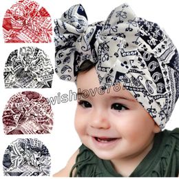 Mode Print Kids Turban Hijab Caps Moslim Baby Wrap Hoofd India Hoeden Boy Girls Soft HeadTie Bonnet 1-4 jaar oud