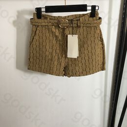 Mode bedrukte shorts rokken dames ontwerp sexy a-lijn rok geborduurde rok met riem klassieke vintage splitrok