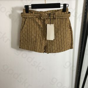 Mode bedrukte shorts rokken dames ontwerp sexy a-lijn rok geborduurde rok met riem klassieke vintage splitrok