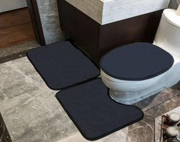 Mode Bedrukte Toiletbrilhoezen Persoonlijkheid Klassiek Huis Antislip Badmat Hoge Kwaliteit Badkameraccessoires 3pcs1389269