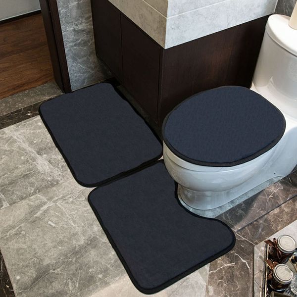 Fundas de asiento de inodoro estampadas a la moda, alfombrilla de baño antideslizante clásica con personalidad para el hogar, accesorios de baño de alta calidad 3 uds2927