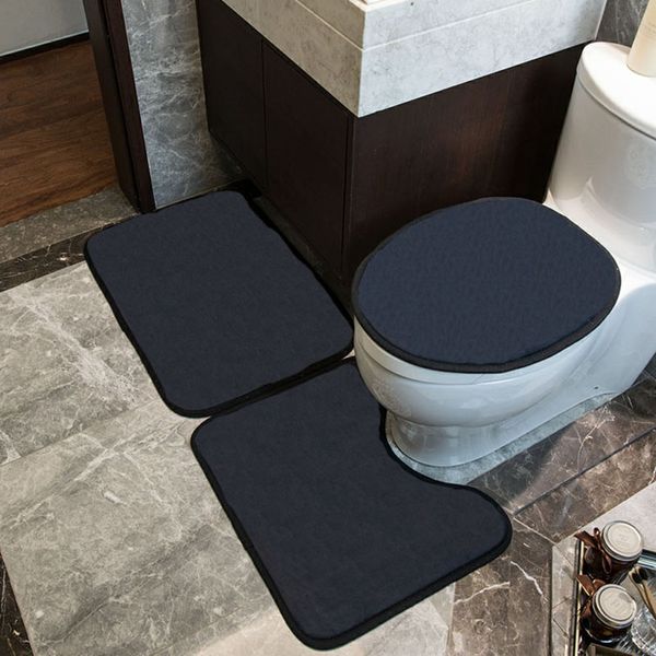 Fundas de asiento de inodoro estampadas a la moda, alfombra de baño antideslizante clásica con personalidad para el hogar, accesorios de baño de alta calidad, 3 uds., 325V