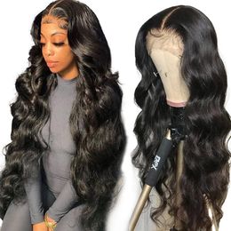 Produit de mode Place Waves Hair Full Head Long Hair Lace Wigs Heuvrages Human 20/34 pouce Perruque pour femmes pour femmes