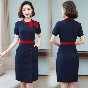 Vestido profesional de moda elegante coreano cintura estrecha joyería fina ropa de trabajo mujeres artículos de venta estética Traf 240312