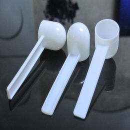 Mode Professionele Witte Plastic 5 Gram 5G Scoops Lepels voor Voedsel Melk Was Poeder Geneeskunde meten 8.5 * 2.6cm