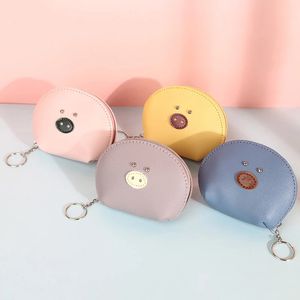 Mode PU lederen cartoon vrouwen munt portemonnee schattig dier rits meisje munt munt portefeuille kabel headset mini tas hanger sleutelhanger