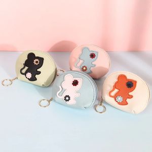 Mode PU lederen cartoon vrouwen munt portemonnee schattig dier rits meisje Koreaanse kabel headset mini tas pouch portemonnee portemonnee