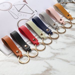 Fashion PU Leather Keychain Leather Strap Lanyard Key Rings Waist Wallet Keyring Holder Car Keychains Jewelry Gift