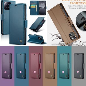 Fundas de billetera de cuero liso de PU de moda para iPhone 15 14 Pro Max Plus 13 12 11 XR XS MAX X 8 7 Plus Iphone15 Ranura para tarjeta de crédito Bolsillo Teléfono Flip Cover Holder Kickstand Bolsa