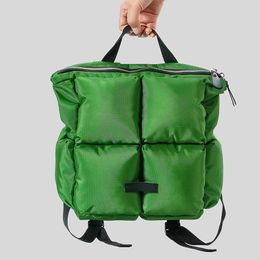 Moda puffer mochilas para mulheres designer xadrez acolchoado volta packs náilon para baixo algodão grande saco de viagem para meninas y2k doces cor sacos