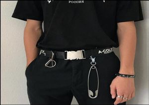 Mode punk Hiphop grote pin trendy riem taille ketting mannelijke broek ketting heren spijkerbroek zilver metaal kleding accessoires sieraden5468520