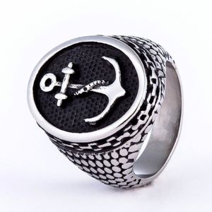 Mode Punk Sieraden 316l Rvs Knokkels Anker Heren Ringen Voor Mannen Titanium Biker Zilveren Schedel Ring Men314c