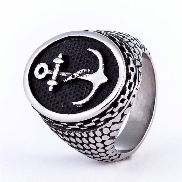 Mode Punk Sieraden 316l Rvs Knokkels Anker Heren Ringen Voor Mannen Titanium Biker Zilveren Schedel Ring Men290e