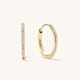 Fashion Pure 14K/18K Gold Huggies Hoop Moissanite Diamond Earring For Women Sieraden
