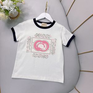 mode kinder T-shirt van puur katoen 14 stijlen kinderkleding klassieke print jongens meisjeskleding luxe designer kindertrui met ronde hals CSD2401241-6