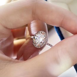 Mode- Pure Silver Top Kwaliteit Parijs Design Ring met 3Ont Grote Ovale Diamond Decorate Charm Dames Sieraden Gift Gratis verzending PS6416