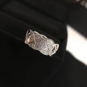bague design paris en argent pur de qualité supérieure avec forme de diamant et de losange décorer écraser charme femmes bijoux de mariage cadeau PS5423