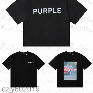 Mode Purple Brand Designer 2024 Mens Luxe Tshirt Couleur coton imprimé lâche décontracté hommes et femmes High Street lettre imprimée à manches courtes Tshirt UP