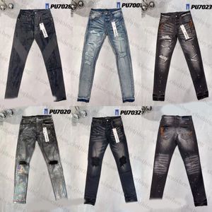 Pantalon de jean pourpre pourpre pour hommes Jeans Designer Jean Men Black Pantal