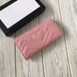 borse moda pochette firmate portafogli da donna di marca portafoglio in vera pelle con sacchetto per la polvere scatola portafoglio lungo287Q