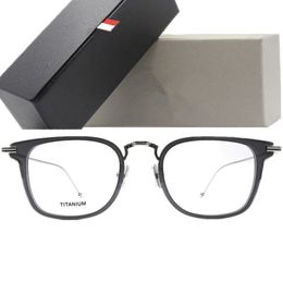 Modekwaliteit unisex vierkant bigrim frame glazen 49-23-145 lichtgewicht optisch fullrim schort titanium voor breukbril