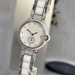 Mode Quartz Mouvement Femmes Céramique Bracelet De Montre 36mm Classique Wristbrand Vie Étanche Dames D'affaires Montre-Bracelet Montre De Luxe