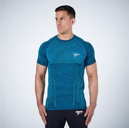 Mode Sneldrogende Rashgard Gym T-shirt Sport Shirt Mannen Korte Mouw Running Shirts Compressie Fitness Bodybuilding Tops T-shirts