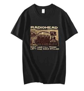 Fashion Radiohead Vintage T-shirt Hip Hop Rock Rock Band for Unisexe Tshirts Music Album imprimé Tshirt Punk Men039S Harajuku Streetw8075903