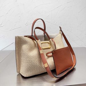 Bolsos de playa de rafia de moda para mujer, bolso de estilo caliente de verano, bolso de paja de diseñador, bolsos de viaje de gran capacidad, bolsos tejidos de lujo