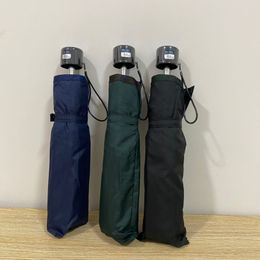 Fashion Rain Gear Coupe-vent Business Umbrella Outdoor Woman Rainy Umbrellas Minimal Designer Women Three-folding Men Pure Colors Portable Umbrella