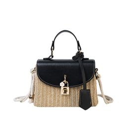 Fashion Roard Women Sacs Sacs Woman Luxury Designer Handsbags Luxury Wicker Woven Crossbody Sac Sum Bag de paille de plage Lady Small Gols 1800