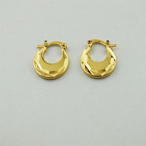 Boucles d'oreilles pendantes en or jaune massif 9 k, cadeau de noël, petite boucle d'oreille de tempérament Simple, bijoux plats tendance 2942