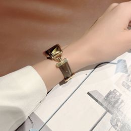 Bracelets de montre minces en cuir véritable de mode pour Bracelet de montre Xiaomi Mi 7 bandes série 7 bracelets Bracelet avec motif montres intelligentes Smartwatch marron rose femmes