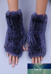 Fashion Rex Rex Fur Guantes de invierno para mujeres Guantes de piel genuinos Gugrantes de guantes sin dedo Guantes de muñeca elástica Y Factory Precio Diseño de expertos Calidad Último estilo 9959600