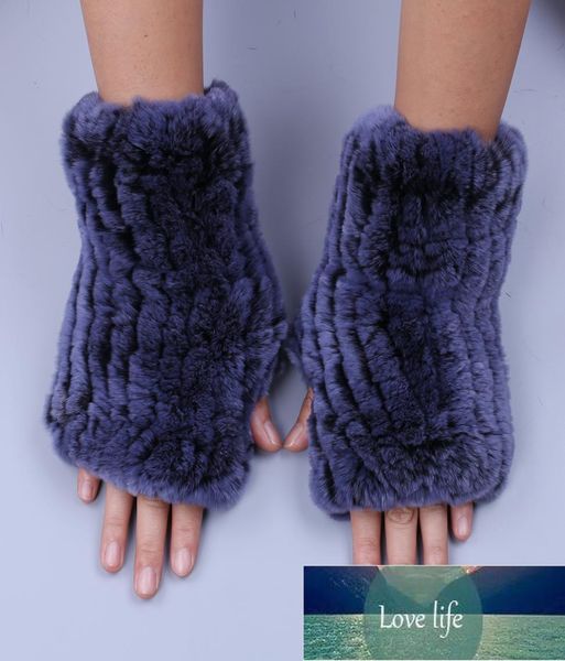 Fashion Real Rex Fur Glants d'hiver pour femmes authentiques Girnes Girnes sans doigts Gants poignets Chaussade E élastique Y Prix d'usine Expert en conception de la qualité du dernier style 2120213