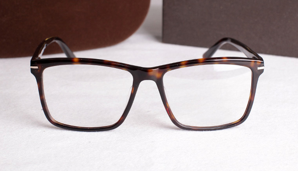 Modischer, rechteckiger Unisex-Brillenrahmen mit großem Rand, 54–17, Federscharnier, hochwertiges reines Planken-Vollrand-Rezept-Komplettset-Etui im Großhandel