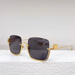 Lunettes de soleil rectangulaires à demi-monture de mode pour hommes et femmes, lunettes de soleil décoratives luxueuses de couleur claire disponibles en 6 couleurs BB0122S