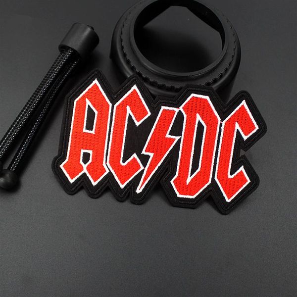 Parches de insignias de planchado ACDC rojo a la moda pegatinas de música Rock apliques bordados para chaqueta Jeans DIY Patchwork238y