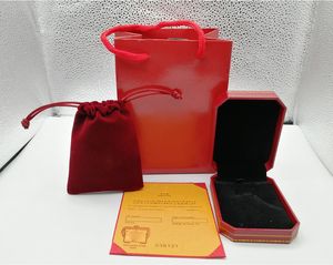 Mode Rode kleur armband/ketting/ring originele oranje doos doos tassen sieraden geschenkdoos om uit te kiezen